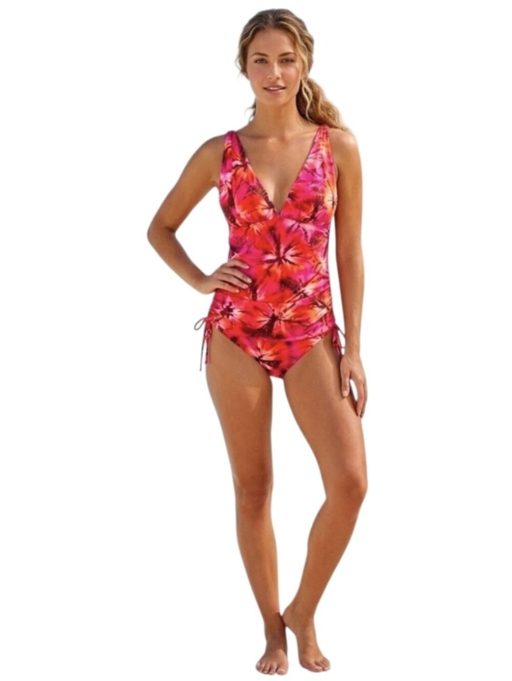 La Blanca 2 Piece Tankini Swim Suit Palm Tree